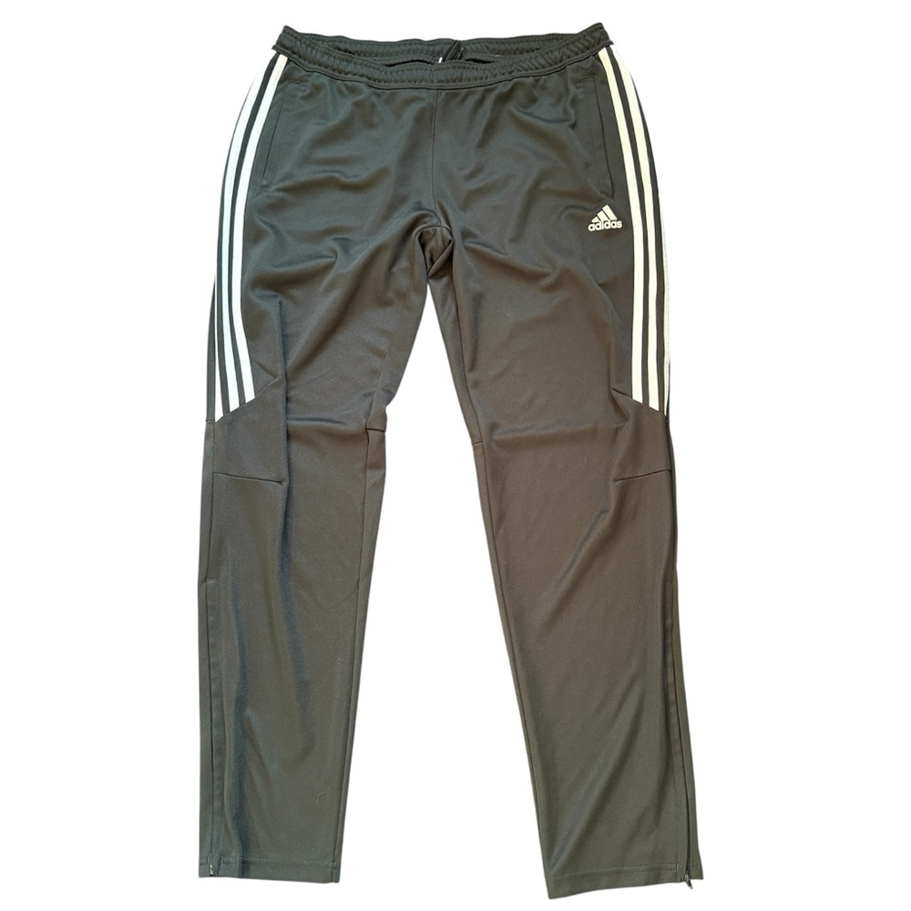 Adidas Climacool Track Pants XL Black White Stripes Tapered Zip Leg Athletic‎